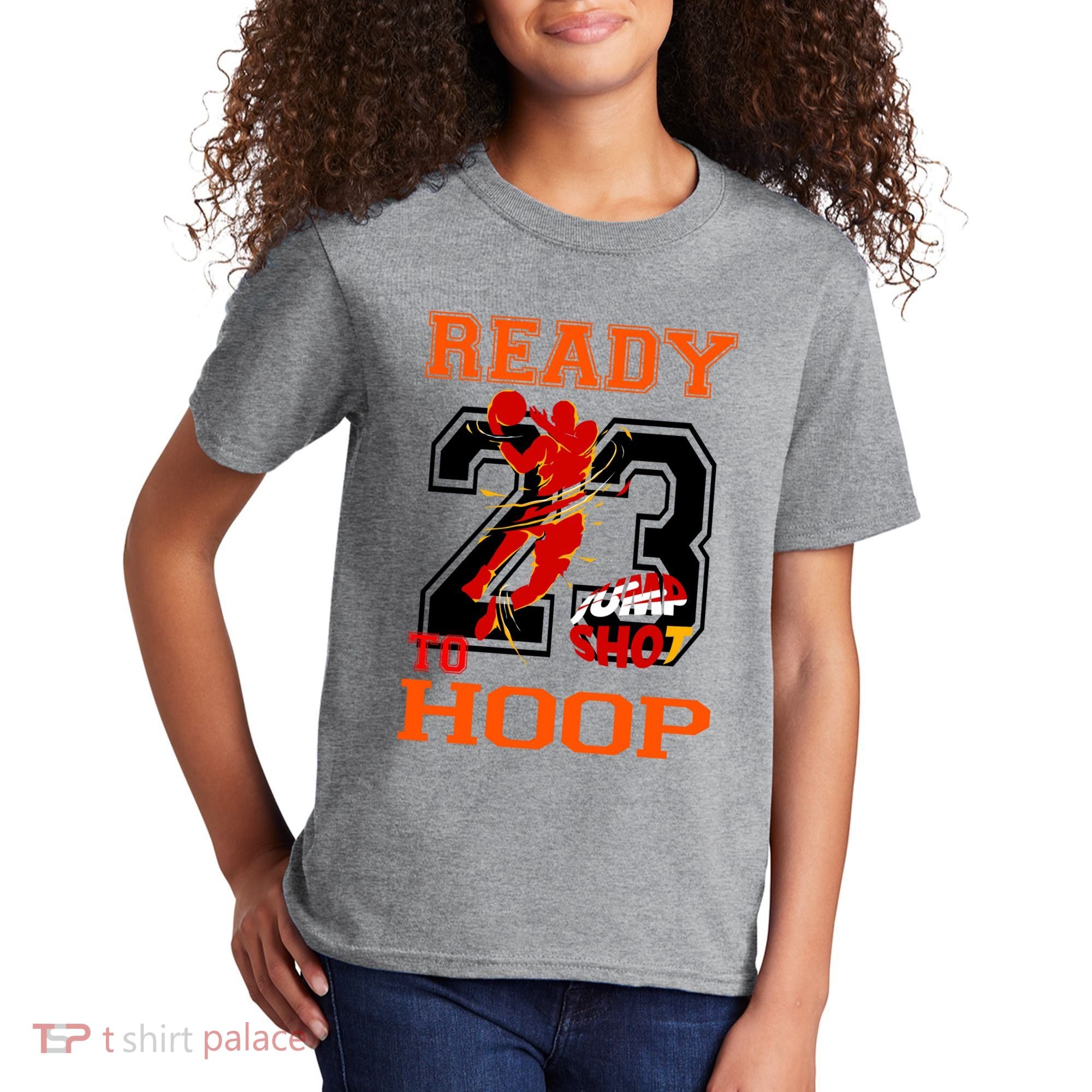 Ready To Hoop Basketball 23 Kids T-Shirt