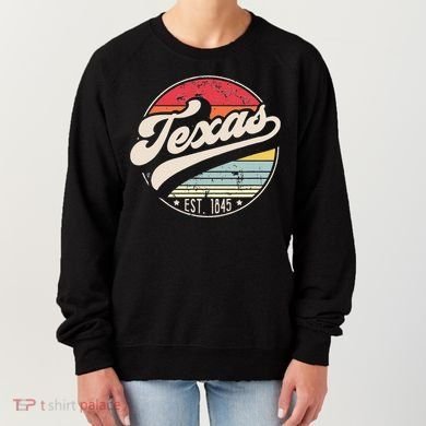 Retro Texas Home State TX Cool 70s Style Sunset Women's Sweatshirt