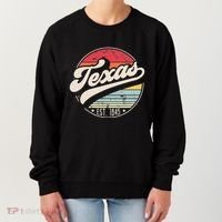 Retro Texas Home State TX Cool 70s Style Sunset Women's Sweatshirt thumb 0