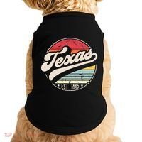Retro Texas Home State TX Cool 70s Style Sunset Doggie Tank thumb 0