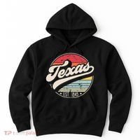 Retro Texas Home State TX Cool 70s Style Sunset Hoodie thumb 0