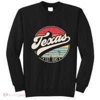 Retro Texas Home State TX Cool 70s Style Sunset Sweatshirt thumb 0
