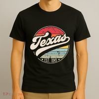 Retro Texas Home State TX Cool 70s Style Sunset T-Shirt thumb 3