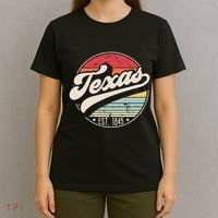 Retro Texas Home State TX Cool 70s Style Sunset T-Shirt thumb 4