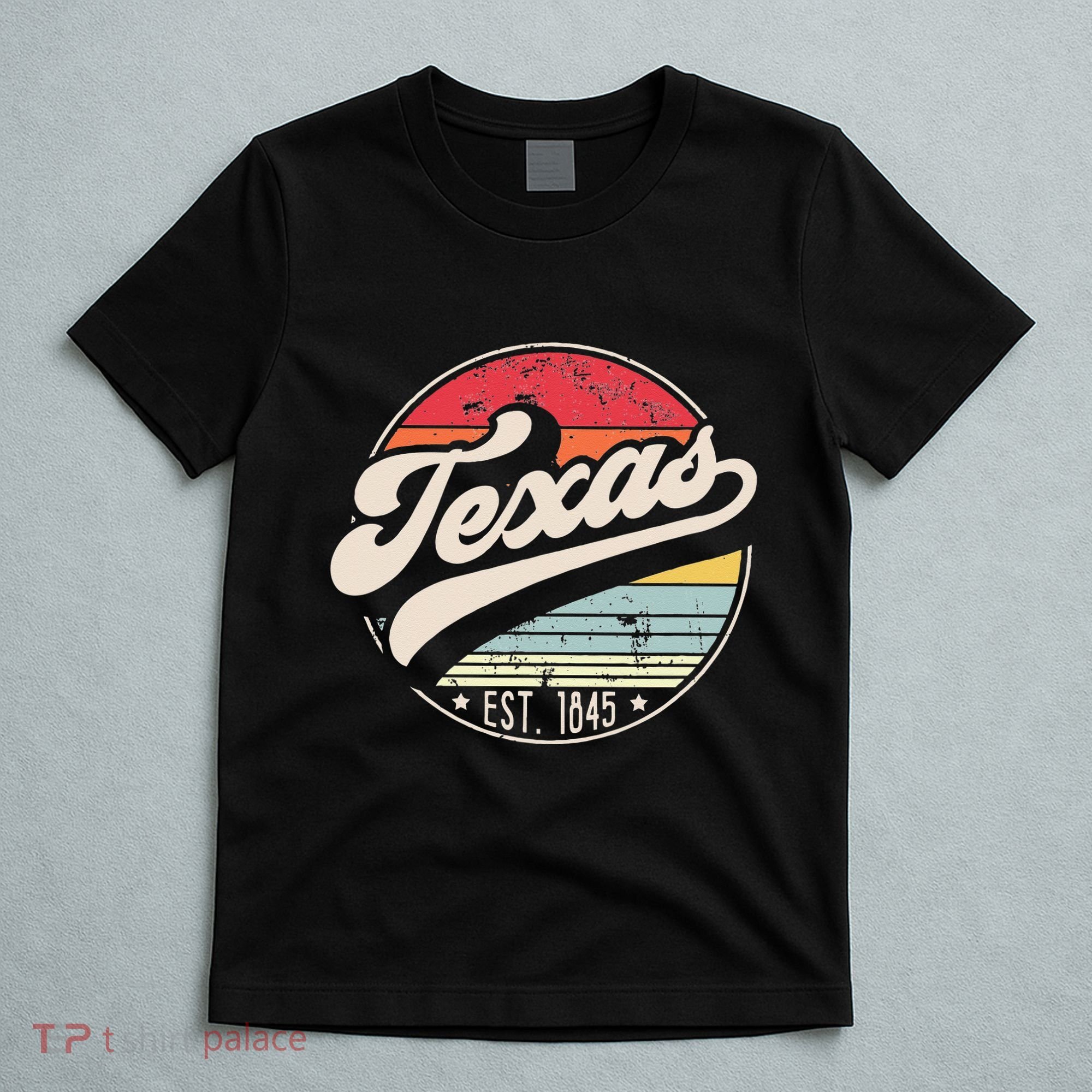 Retro Texas Home State TX Cool 70s Style Sunset T-Shirt