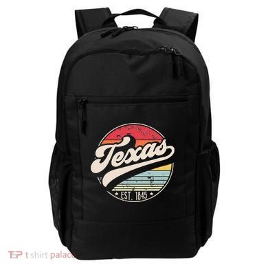 Retro Texas Home State TX Cool 70s Style Sunset Backpack