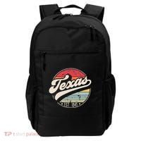 Retro Texas Home State TX Cool 70s Style Sunset Backpack thumb 0