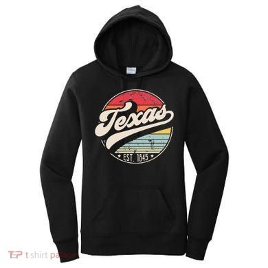 Retro Texas Home State TX Cool 70s Style Sunset Women's Hoodie