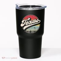 Retro Texas Home State TX Cool 70s Style Sunset Tumbler thumb 0