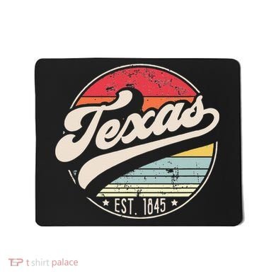 Retro Texas Home State TX Cool 70s Style Sunset Mousepad