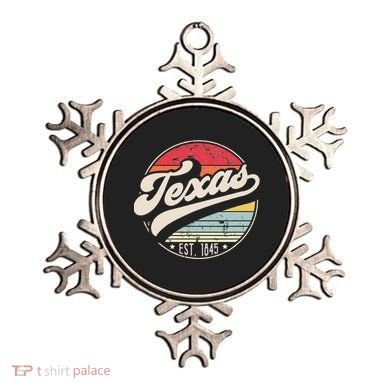 Retro Texas Home State TX Cool 70s Style Sunset Ornament