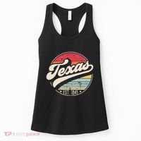 Retro Texas Home State TX Cool 70s Style Sunset Women's Tank Top thumb 0