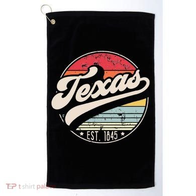 Retro Texas Home State TX Cool 70s Style Sunset Golf Towel