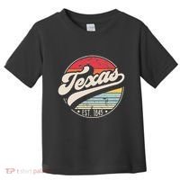 Retro Texas Home State TX Cool 70s Style Sunset Toddler T-Shirt thumb 0