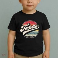 Retro Texas Home State TX Cool 70s Style Sunset Toddler T-Shirt thumb 2