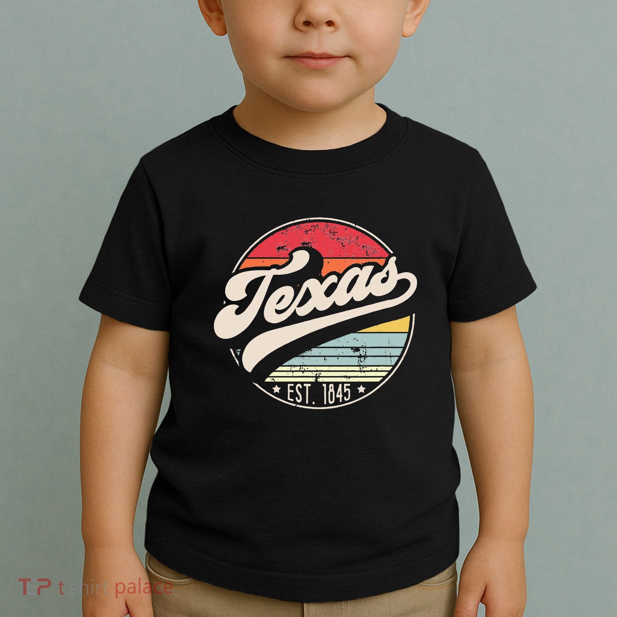 Retro Texas Home State TX Cool 70s Style Sunset Toddler T-Shirt