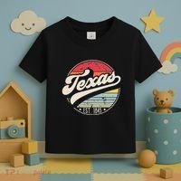 Retro Texas Home State TX Cool 70s Style Sunset Toddler T-Shirt thumb 3