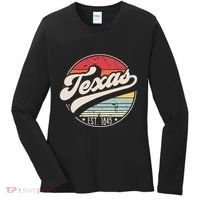 Retro Texas Home State TX Cool 70s Style Sunset Women's Long Sleeve Shirt thumb 0
