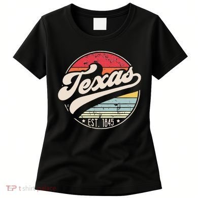 Retro Texas Home State TX Cool 70s Style Sunset Women's T-Shirt