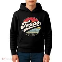 Retro Texas Home State TX Cool 70s Style Sunset Kids Hoodie thumb 4