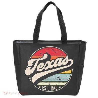 Retro Texas Home State TX Cool 70s Style Sunset Tote Bag