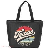 Retro Texas Home State TX Cool 70s Style Sunset Tote Bag thumb 0