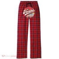 Retro Texas Home State TX Cool 70s Style Sunset Women's Flannel Plaid Pajama Pants thumb 0