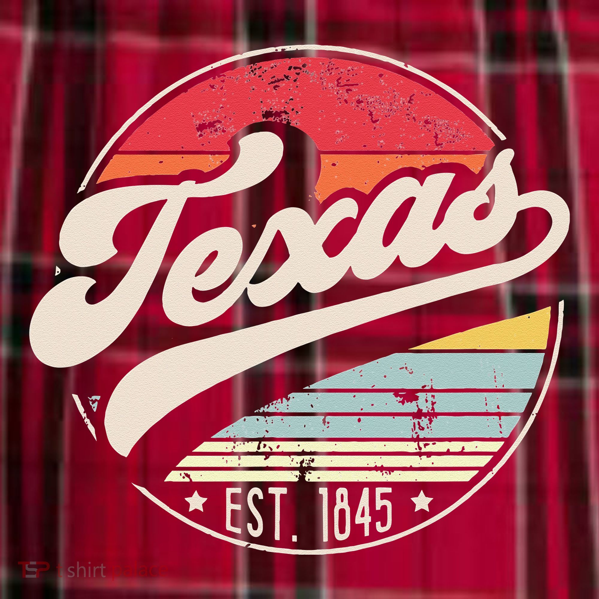 Retro Texas Home State TX Cool 70s Style Sunset Women's Flannel Plaid Pajama Pants