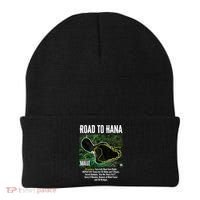 Road To Hana Map Maui Island Surfing Hawaiian Beach Summer Beanie thumb 0