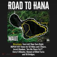Road To Hana Map Maui Island Surfing Hawaiian Beach Summer Women's Hoodie thumb 2