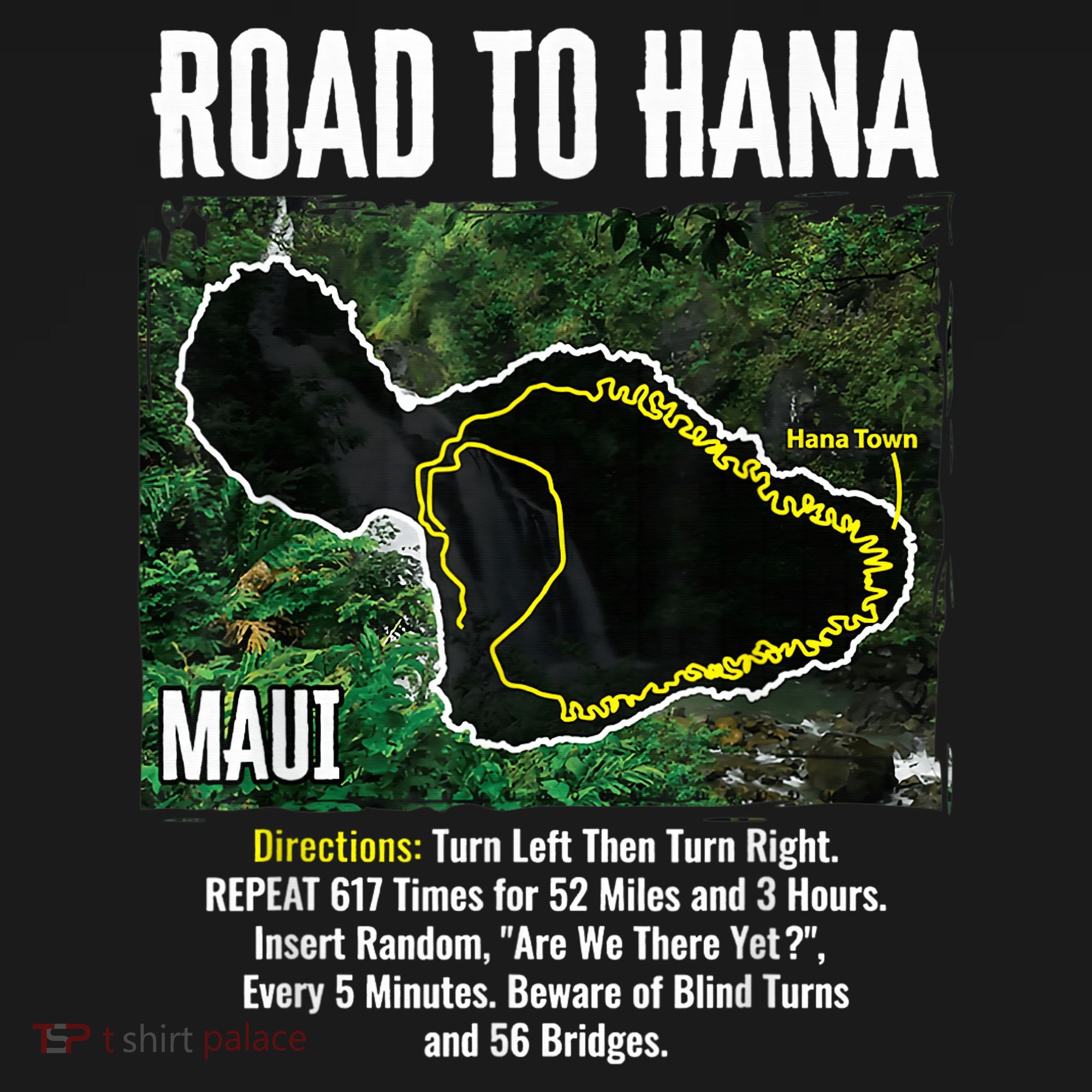 Road To Hana Map Maui Island Surfing Hawaiian Beach Summer Ornament
