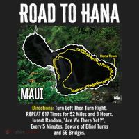 Road To Hana Map Maui Island Surfing Hawaiian Beach Summer Hat thumb 2