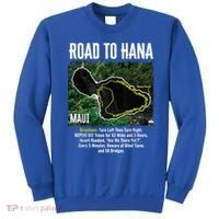 Road To Hana Map Maui Island Surfing Hawaiian Beach Summer Sweatshirt thumb 0