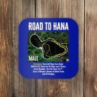 Road To Hana Map Maui Island Surfing Hawaiian Beach Summer Coaster thumb 0