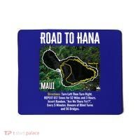 Road To Hana Map Maui Island Surfing Hawaiian Beach Summer Mousepad thumb 0