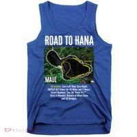 Road To Hana Map Maui Island Surfing Hawaiian Beach Summer Tank Top thumb 0