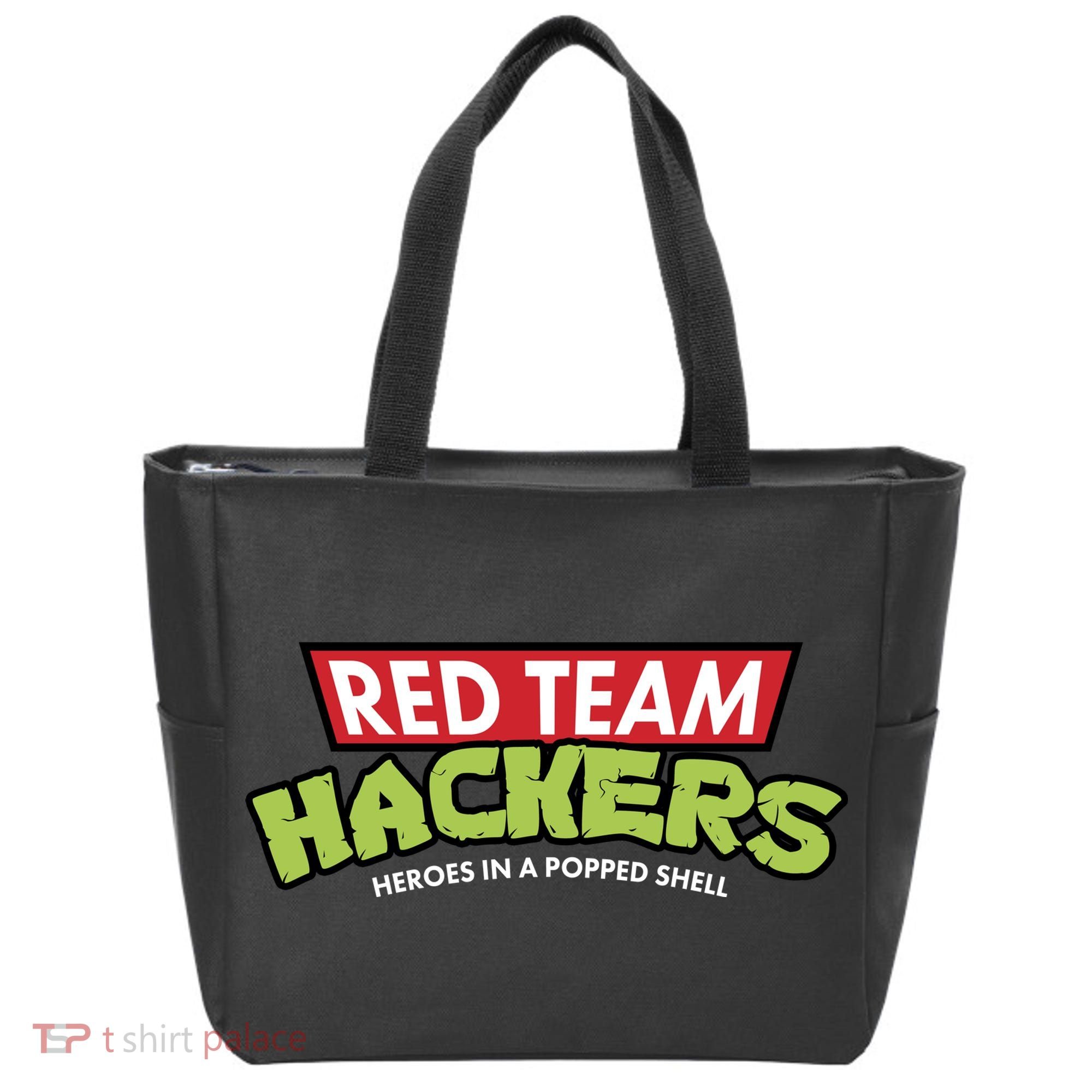 Red Team Hackers Heroes In A Popped Shell Tote Bag