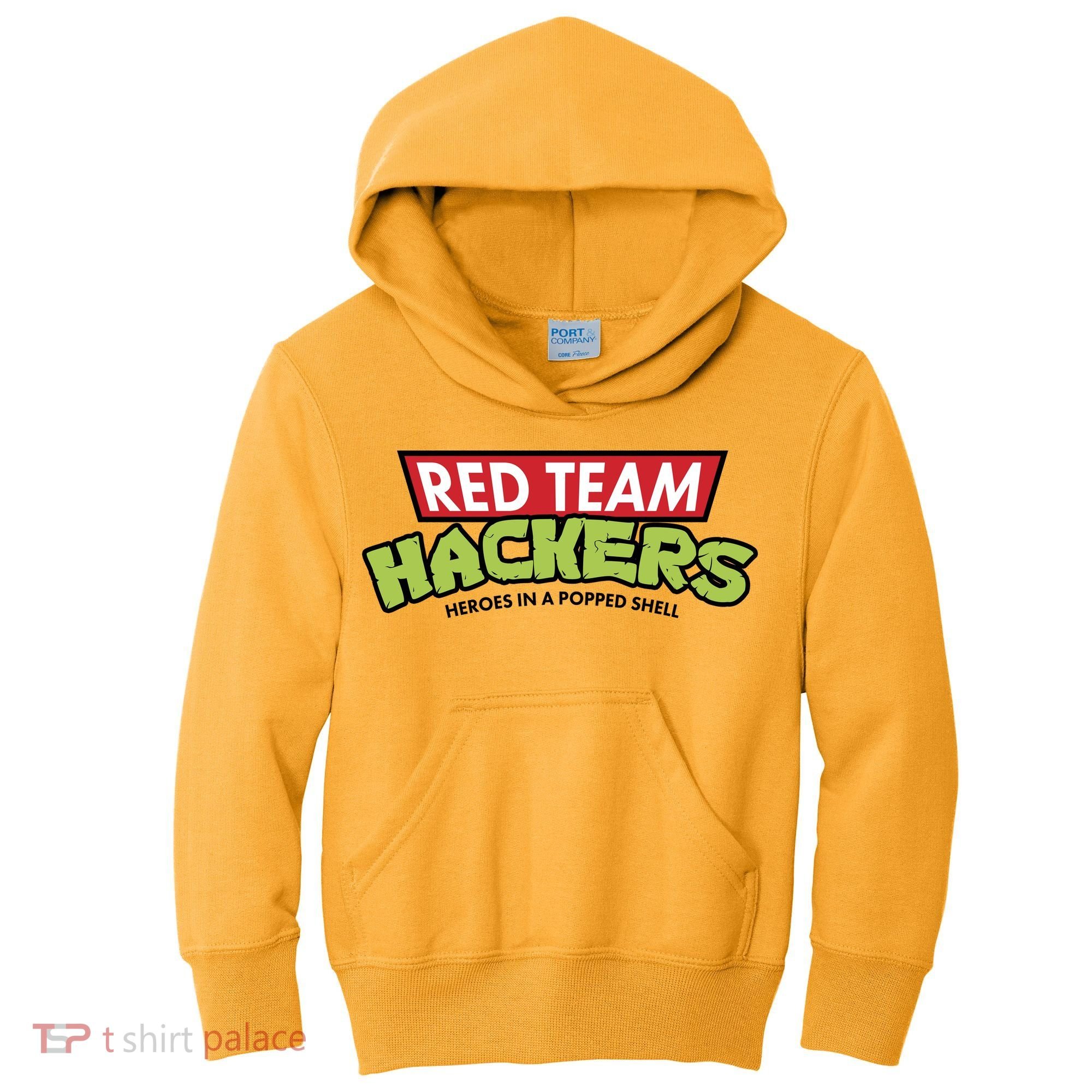Red Team Hackers Heroes In A Popped Shell Kids Hoodie