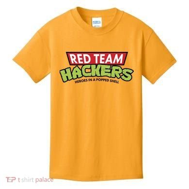 Red Team Hackers Heroes In A Popped Shell Kids T-Shirt