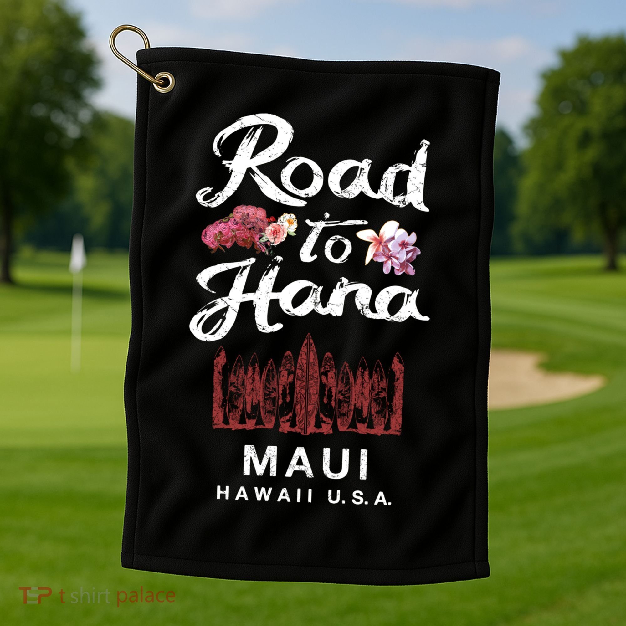 Road To Hana Maui Hawaiian Gift Golf Towel