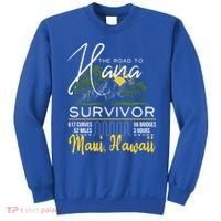 Road To Hana Survivor Curvy Palm Maui Hawaii Lover Gift Sweatshirt thumb 0