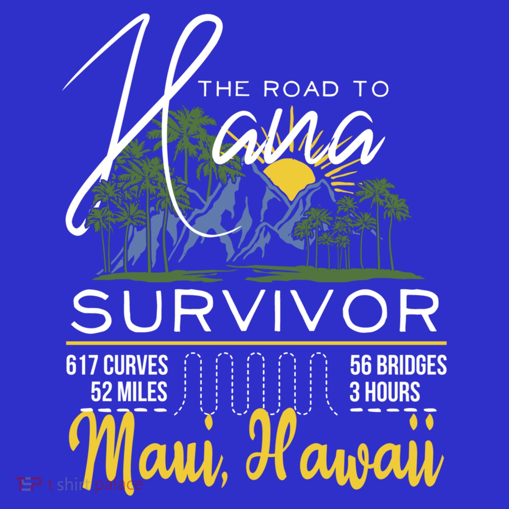 Road To Hana Survivor Curvy Palm Maui Hawaii Lover Gift Sweatshirt