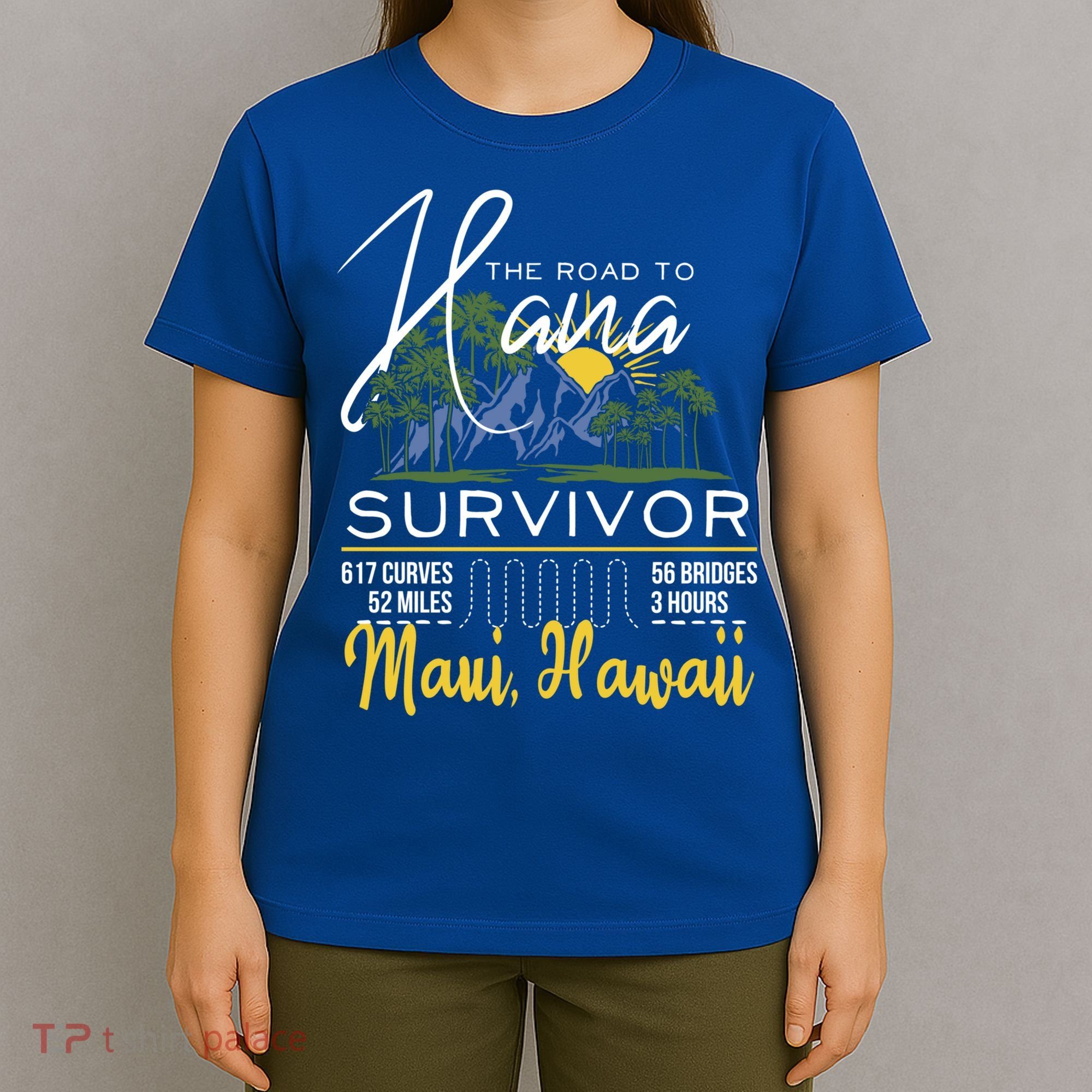 Road To Hana Survivor Curvy Palm Maui Hawaii Lover Gift T-Shirt