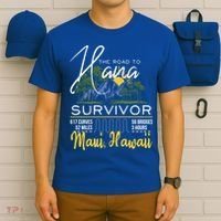 Road To Hana Survivor Curvy Palm Maui Hawaii Lover Gift T-Shirt thumb 6