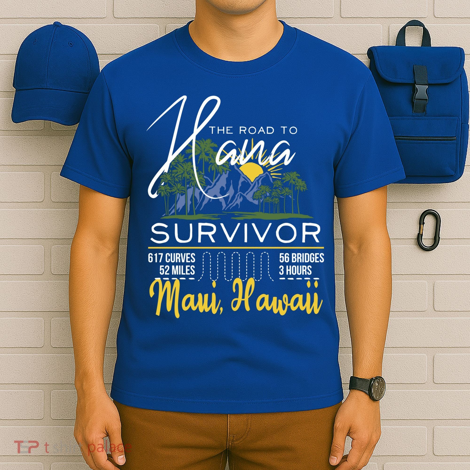 Road To Hana Survivor Curvy Palm Maui Hawaii Lover Gift T-Shirt