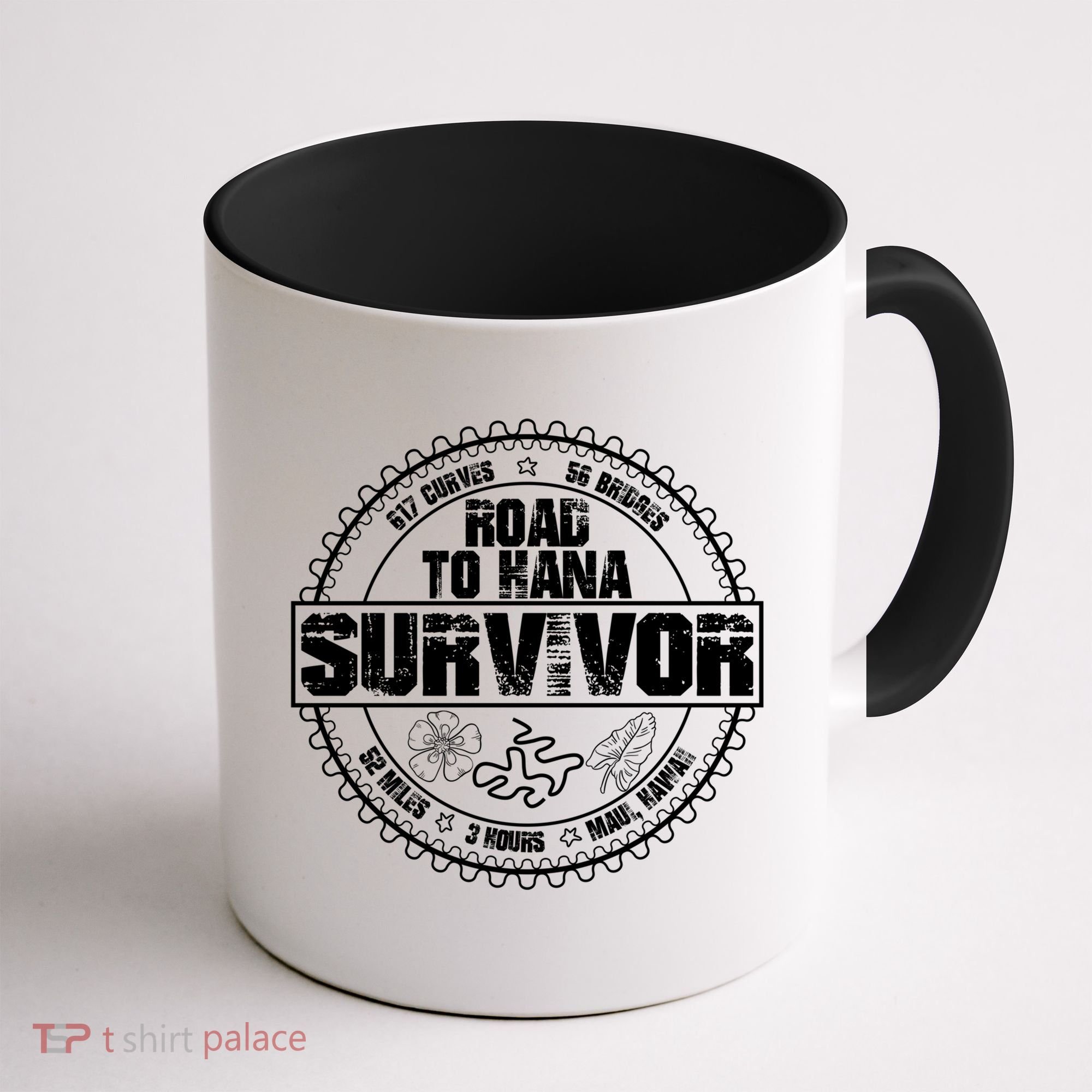 Road To Hana Survivor Curvy Palm Maui Hawaii Lover Gift Coffee Mug