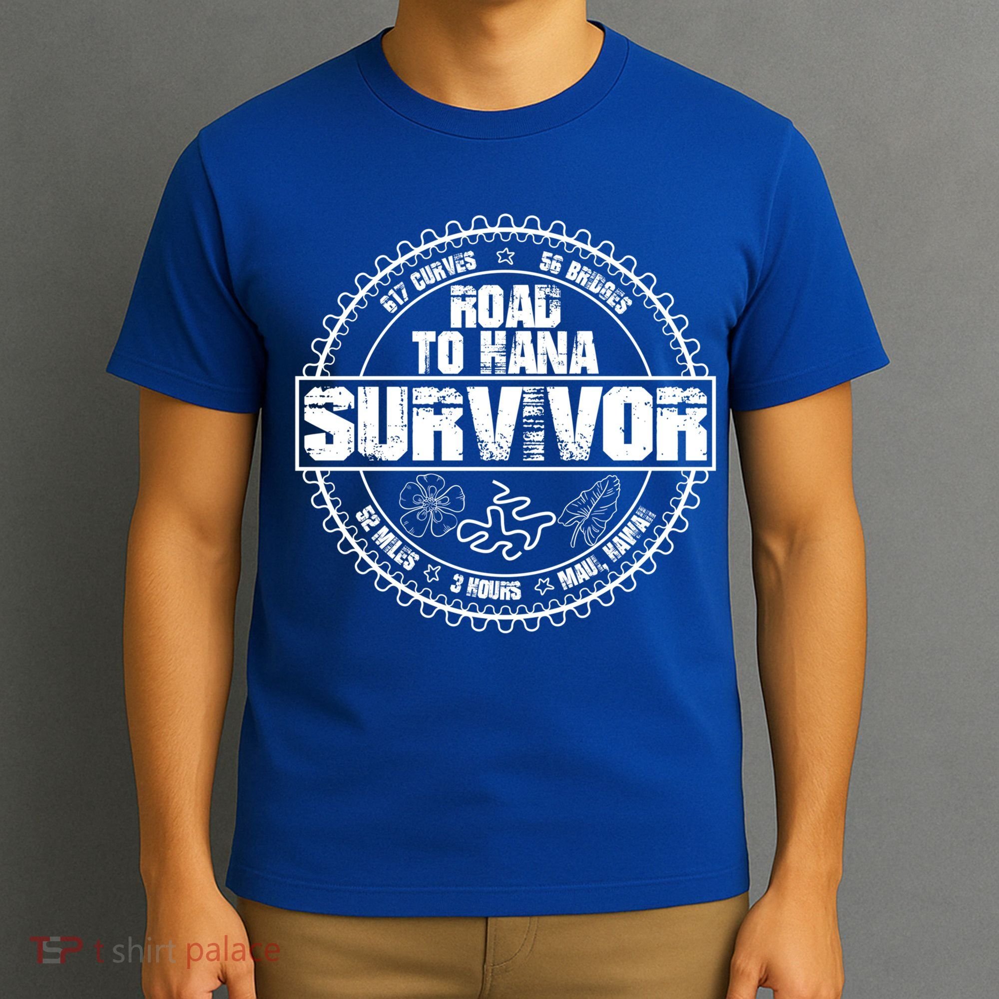 Road To Hana Survivor Curvy Palm Maui Hawaii Lover Gift T-Shirt