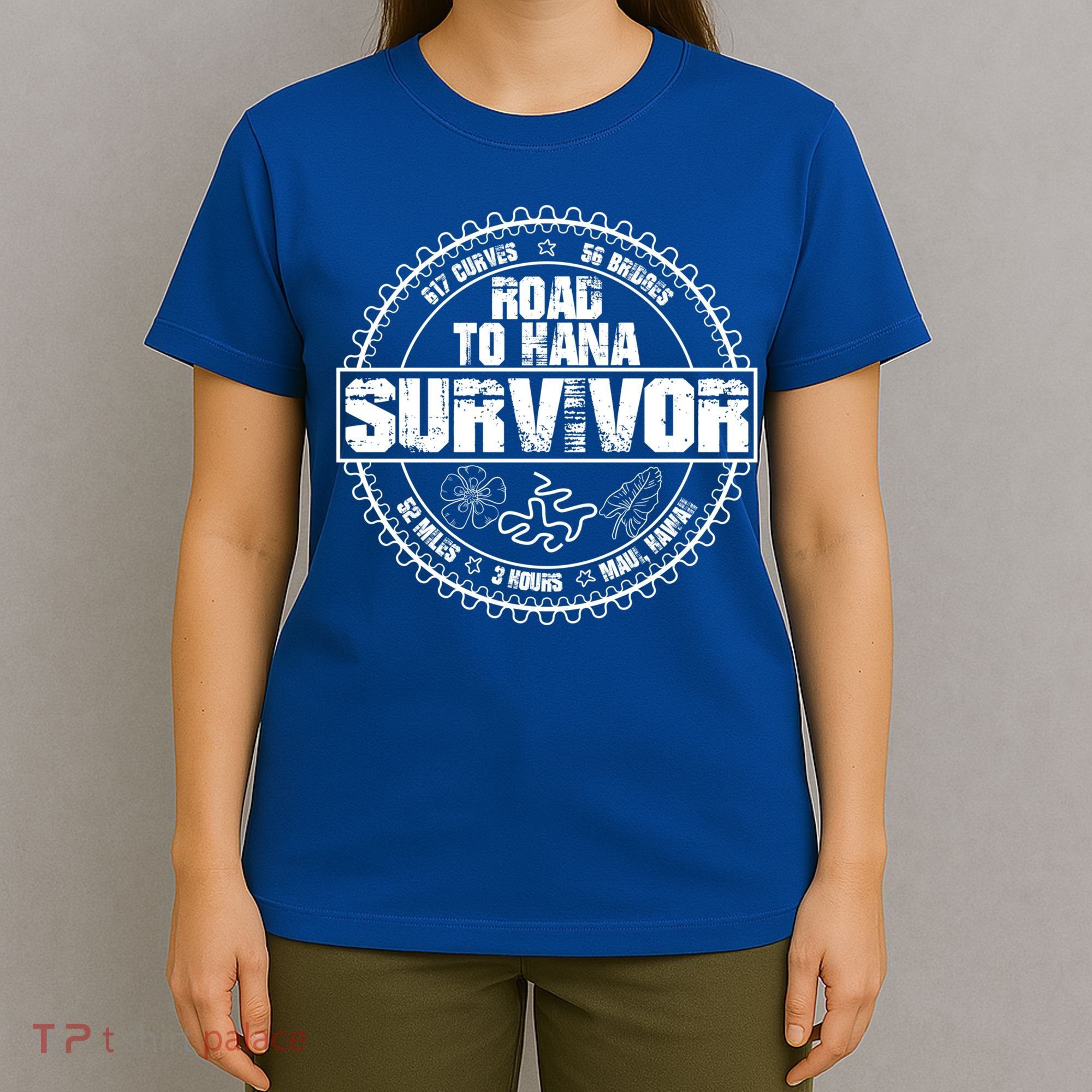 Road To Hana Survivor Curvy Palm Maui Hawaii Lover Gift T-Shirt