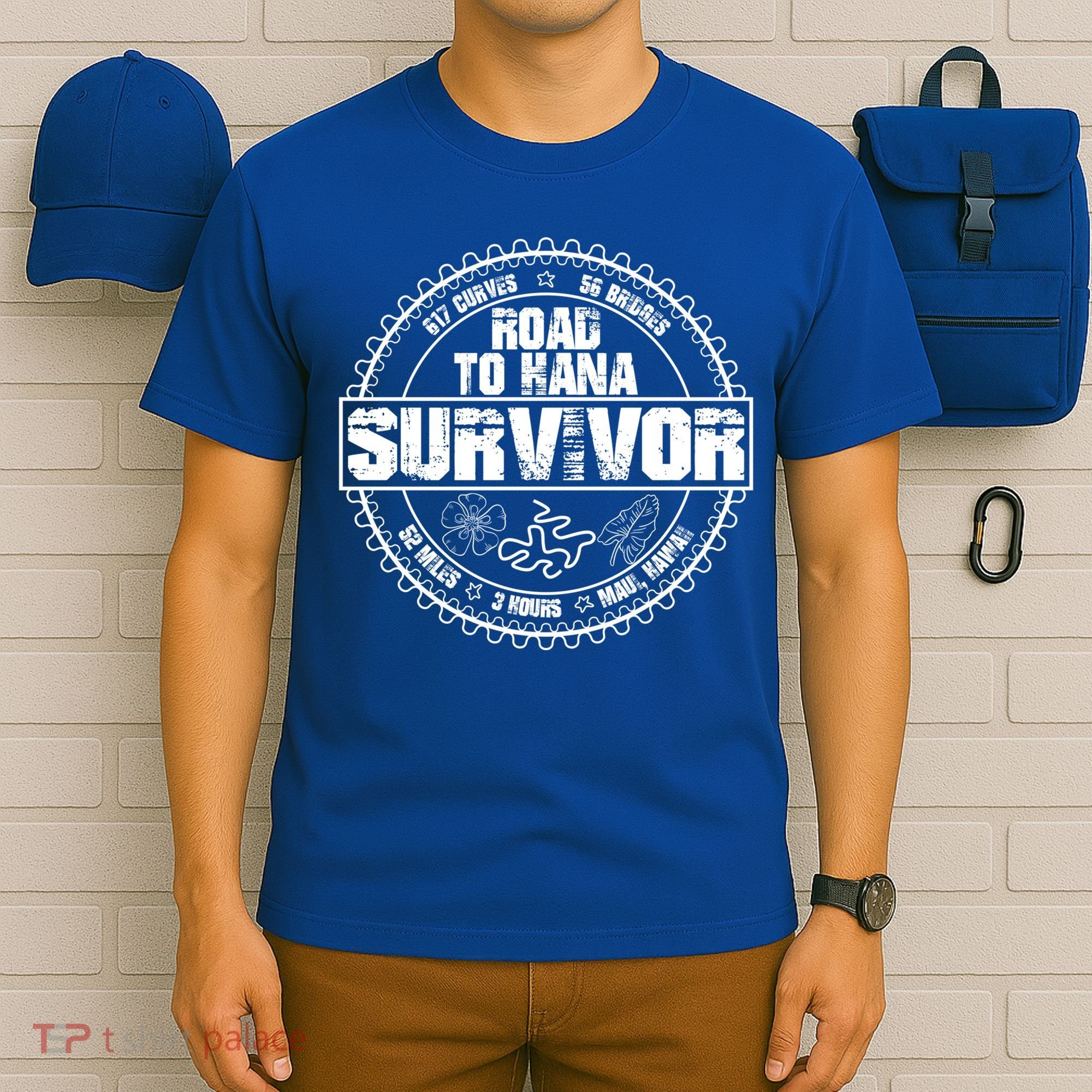 Road To Hana Survivor Curvy Palm Maui Hawaii Lover Gift T-Shirt