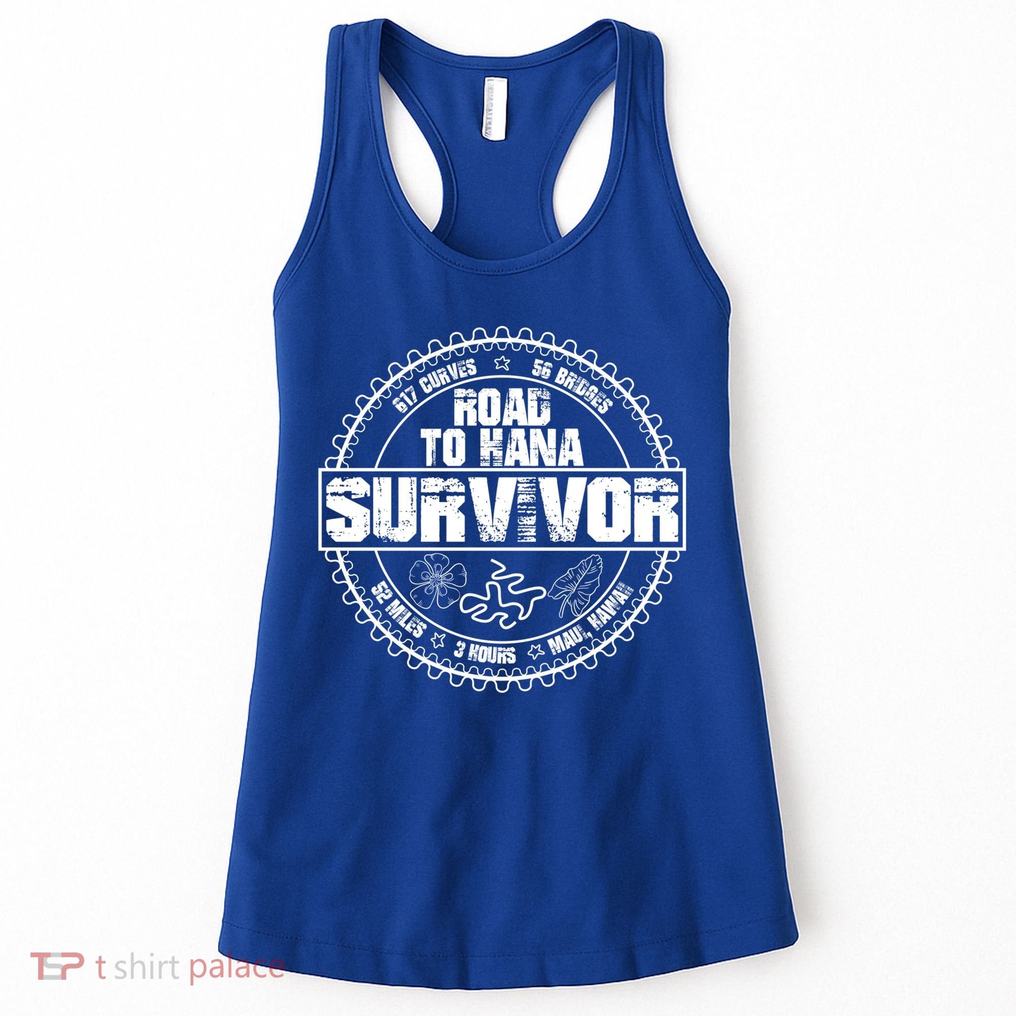 Road To Hana Survivor Curvy Palm Maui Hawaii Lover Gift Women's Tank Top